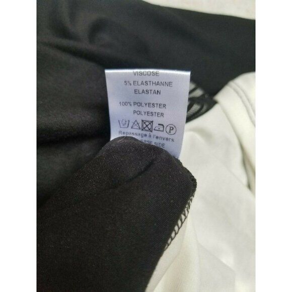 Deca Womens Long Sleeves Top V  Asymmetric Hem Tunic Size 1 Gray Black France - Picture 5 of 7